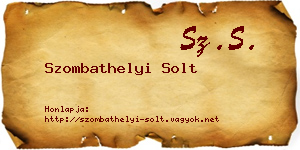 Szombathelyi Solt névjegykártya